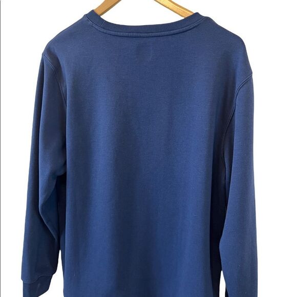 FILA Navy Graphic Loose Fit Pullover Jersey Knit Sweatshirt XL - Picture 4 of 8